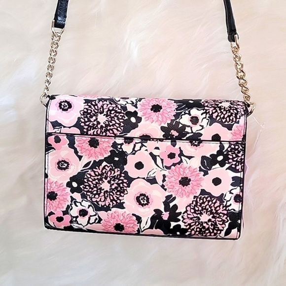 NWT KATE SPADE DAHLIA CROSSBODY FLORAL PINK MULTI GOLD CHAIN - Picture 11 of 13